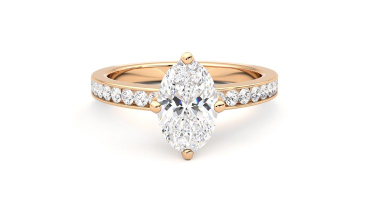 Taylor & Hart Cosmic Oval Engagement Ring 360 degree image 1