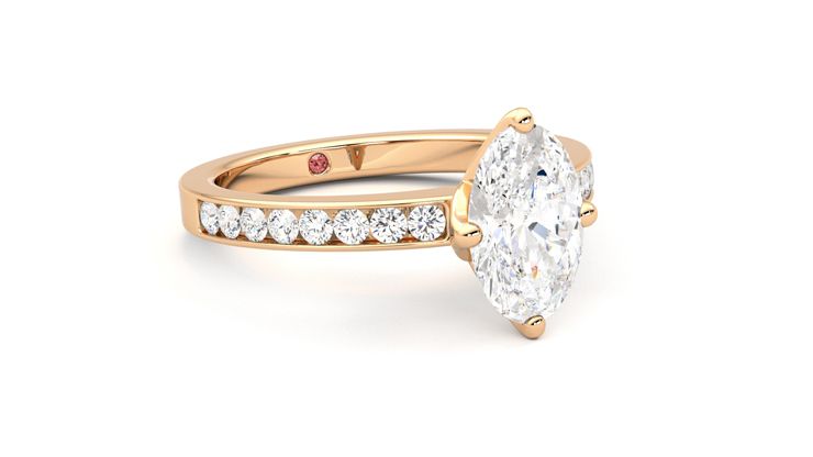 Taylor & Hart Cosmic Oval Engagement Ring 360 degree image 5