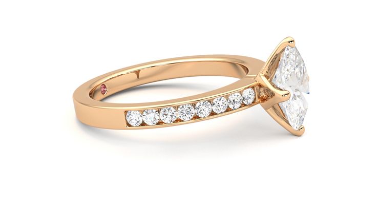Taylor & Hart Cosmic Oval Engagement Ring 360 degree image 8
