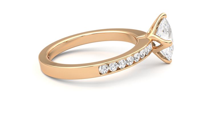 Taylor & Hart Cosmic Oval Engagement Ring 360 degree image 10