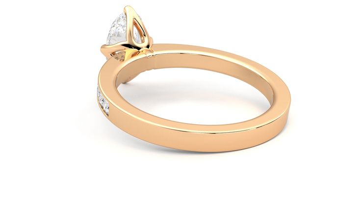 Taylor & Hart Cosmic Oval Engagement Ring 360 degree image 17