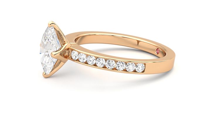Taylor & Hart Cosmic Oval Engagement Ring 360 degree image 22