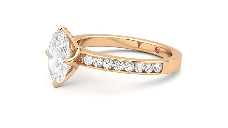 Taylor & Hart Cosmic Oval Engagement Ring 360 degree image 23