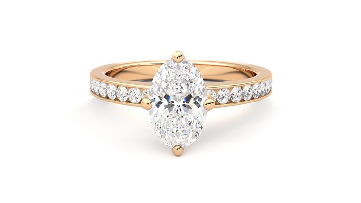 Taylor & Hart Cosmic Oval Engagement Ring 360 degree image 29