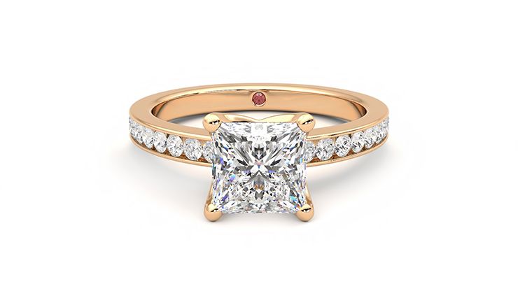 Taylor & Hart Cosmic Princess Engagement Ring 360 degree image 0