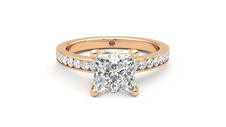 Taylor & Hart Cosmic Princess Engagement Ring 360 degree image 1