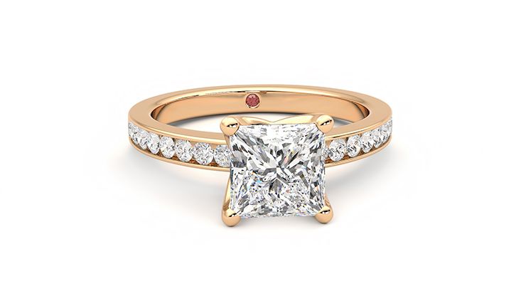 Taylor & Hart Cosmic Princess Engagement Ring 360 degree image 2