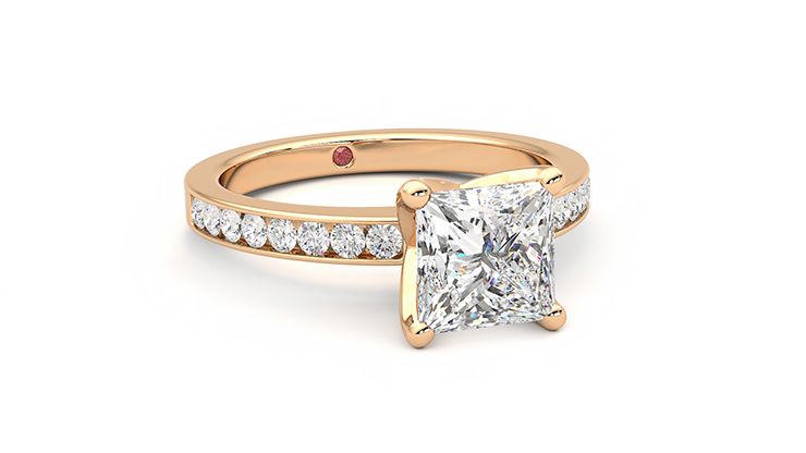 Taylor & Hart Cosmic Princess Engagement Ring 360 degree image 4