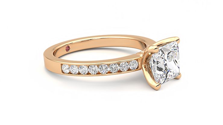 Taylor & Hart Cosmic Princess Engagement Ring 360 degree image 7