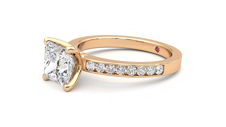 Taylor & Hart Cosmic Princess Engagement Ring 360 degree image 23