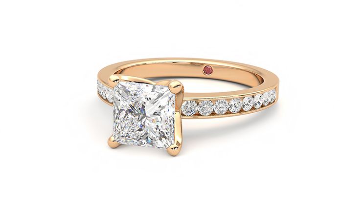 Taylor & Hart Cosmic Princess Engagement Ring 360 degree image 26