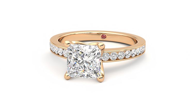 Taylor & Hart Cosmic Princess Engagement Ring 360 degree image 27