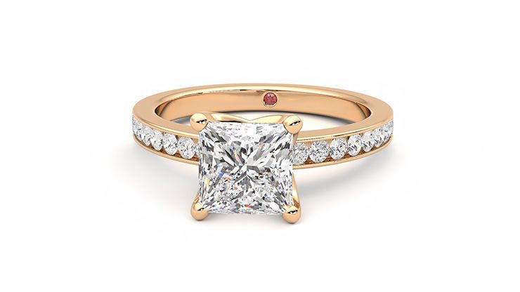 Taylor & Hart Cosmic Princess Engagement Ring 360 degree image 28