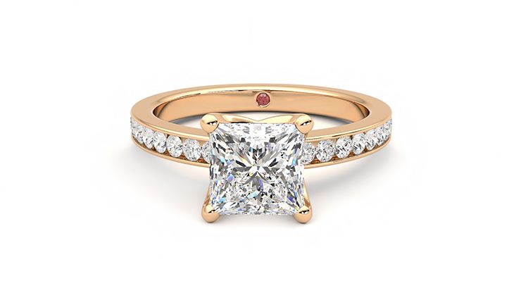 Taylor & Hart Cosmic Princess Engagement Ring 360 degree image 29