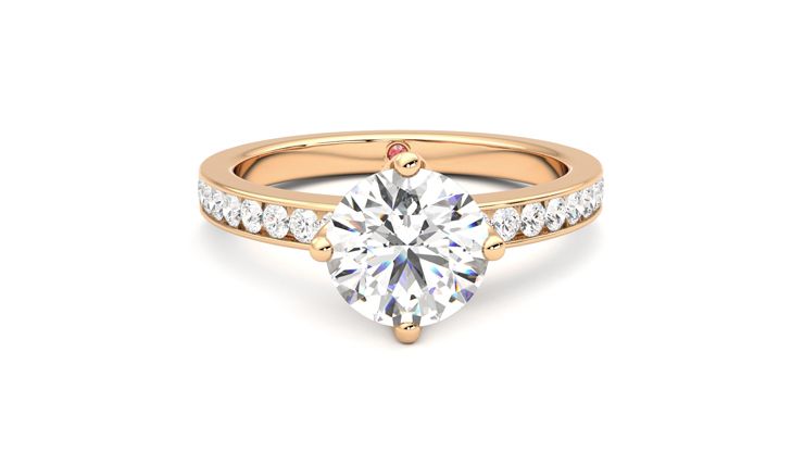 Taylor & Hart Cosmic Round Engagement Ring 360 degree image 1