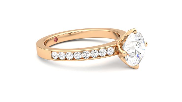 Taylor & Hart Cosmic Round Engagement Ring 360 degree image 7