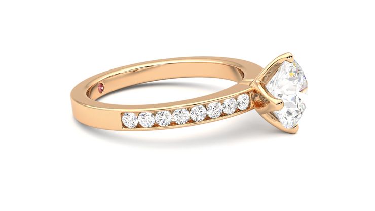 Taylor & Hart Cosmic Round Engagement Ring 360 degree image 8