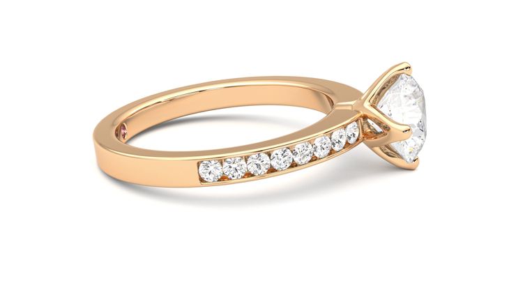 Taylor & Hart Cosmic Round Engagement Ring 360 degree image 9