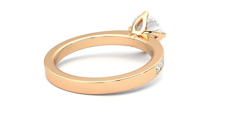Taylor & Hart Cosmic Round Engagement Ring 360 degree image 13