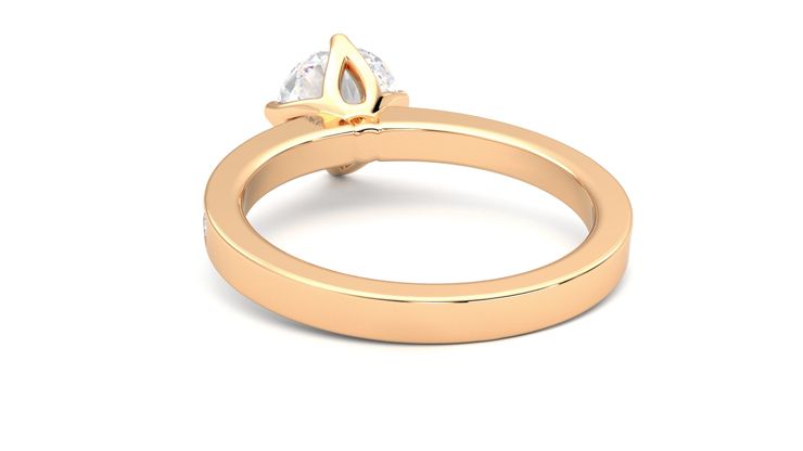 Taylor & Hart Cosmic Round Engagement Ring 360 degree image 16