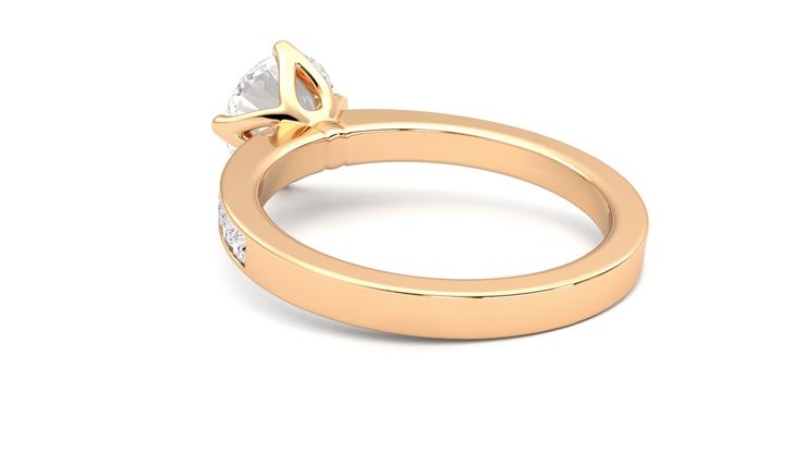 Taylor & Hart Cosmic Round Engagement Ring 360 degree image 17