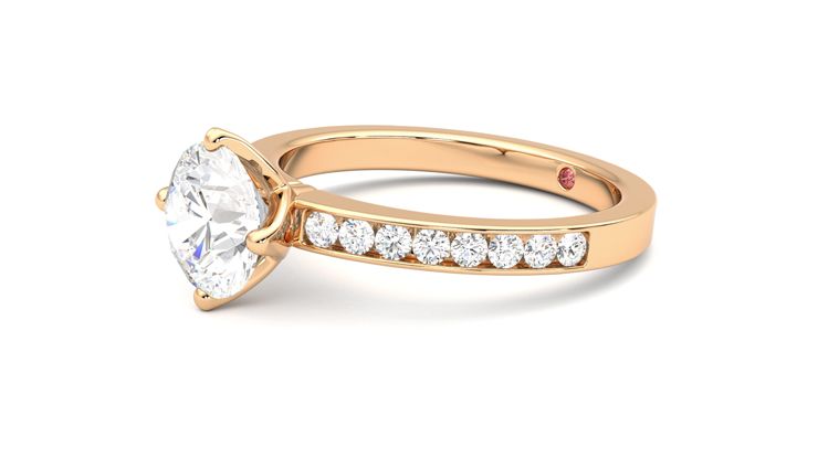 Taylor & Hart Cosmic Round Engagement Ring 360 degree image 23