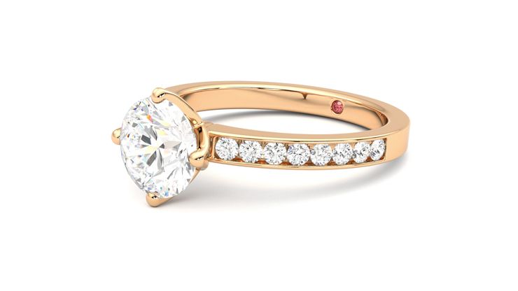 Taylor & Hart Cosmic Round Engagement Ring 360 degree image 24