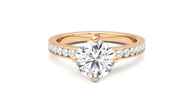 Taylor & Hart Cosmic Round Engagement Ring 360 degree image 29