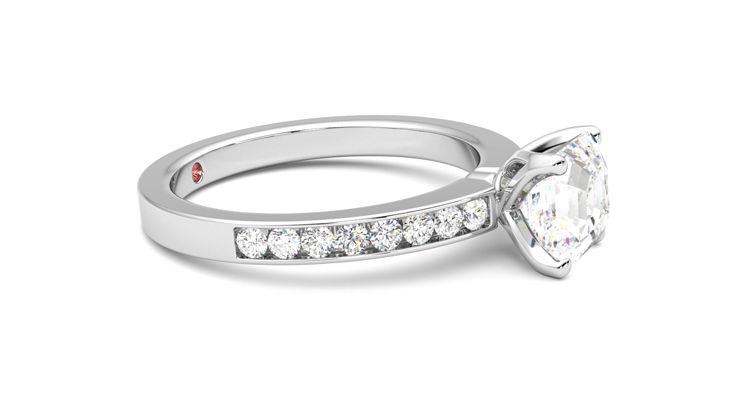 Taylor & Hart Cosmic Asscher Engagement Ring 360 degree image 8