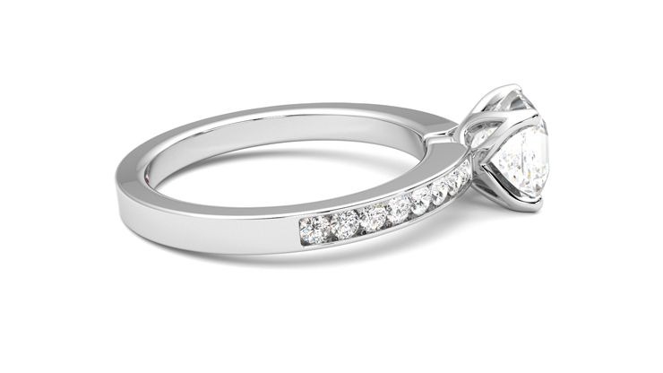 Taylor & Hart Cosmic Asscher Engagement Ring 360 degree image 10