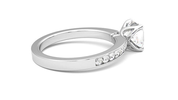 Taylor & Hart Cosmic Asscher Engagement Ring 360 degree image 11