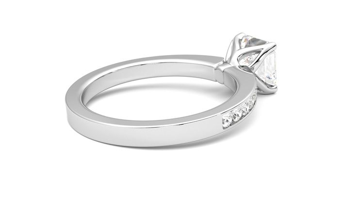 Taylor & Hart Cosmic Asscher Engagement Ring 360 degree image 12