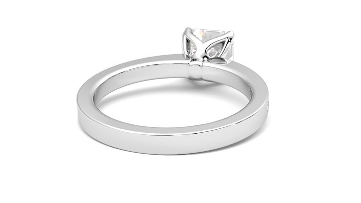 Taylor & Hart Cosmic Asscher Engagement Ring 360 degree image 14