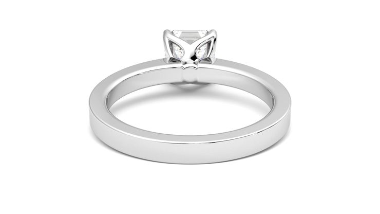 Taylor & Hart Cosmic Asscher Engagement Ring 360 degree image 15