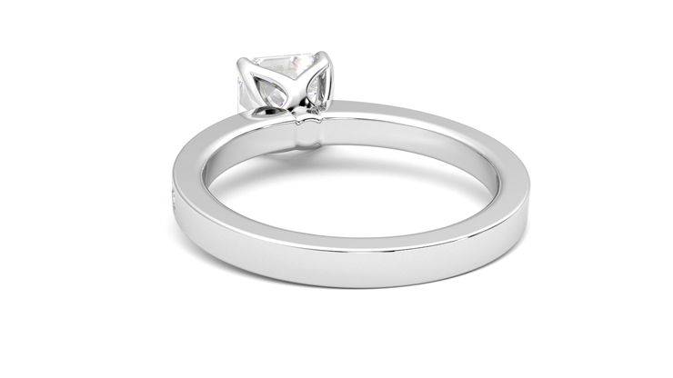Taylor & Hart Cosmic Asscher Engagement Ring 360 degree image 16