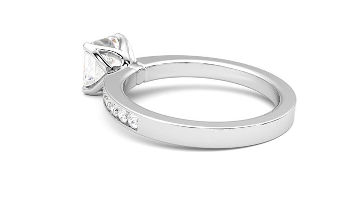 Taylor & Hart Cosmic Asscher Engagement Ring 360 degree image 18