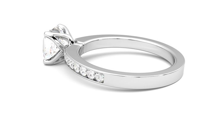Taylor & Hart Cosmic Asscher Engagement Ring 360 degree image 19