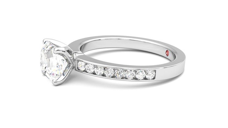 Taylor & Hart Cosmic Asscher Engagement Ring 360 degree image 22