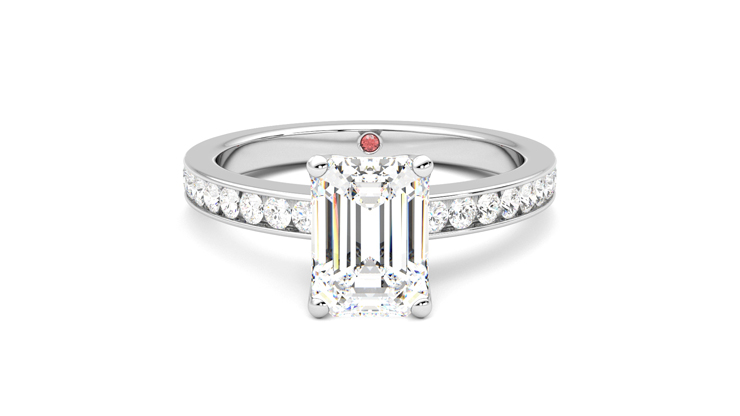 Taylor & Hart Cosmic Emerald Engagement Ring 360 degree image 0