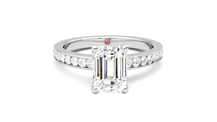 Taylor & Hart Cosmic Emerald Engagement Ring 360 degree image 1