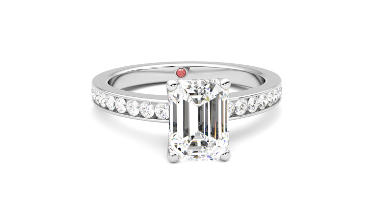Taylor & Hart Cosmic Emerald Engagement Ring 360 degree image 2