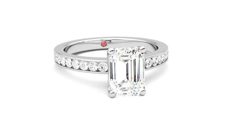 Taylor & Hart Cosmic Emerald Engagement Ring 360 degree image 3