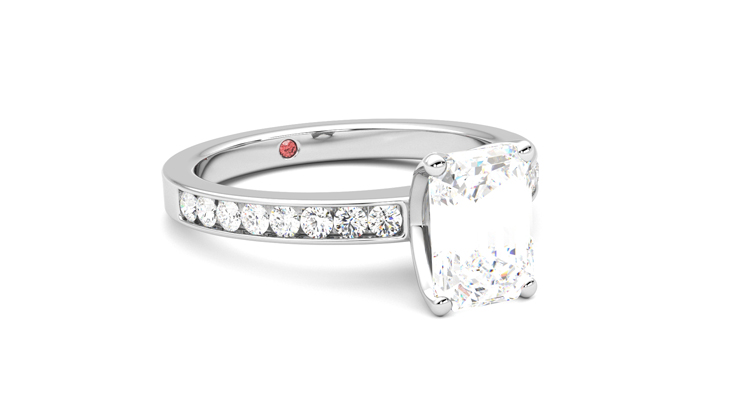 Taylor & Hart Cosmic Emerald Engagement Ring 360 degree image 5