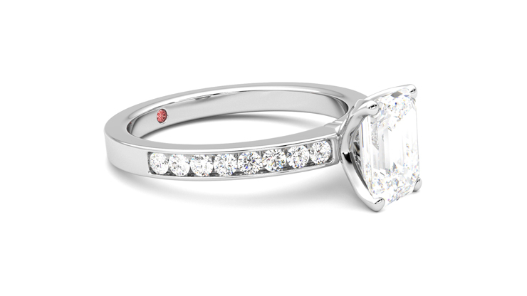 Taylor & Hart Cosmic Emerald Engagement Ring 360 degree image 7