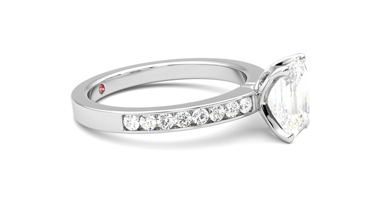 Taylor & Hart Cosmic Emerald Engagement Ring 360 degree image 8