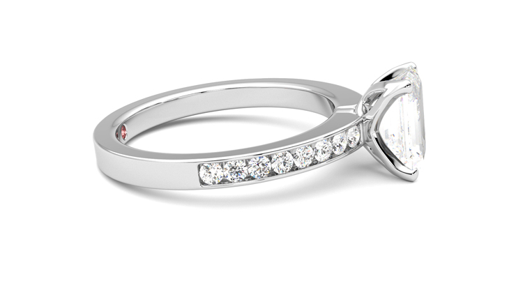 Taylor & Hart Cosmic Emerald Engagement Ring 360 degree image 9
