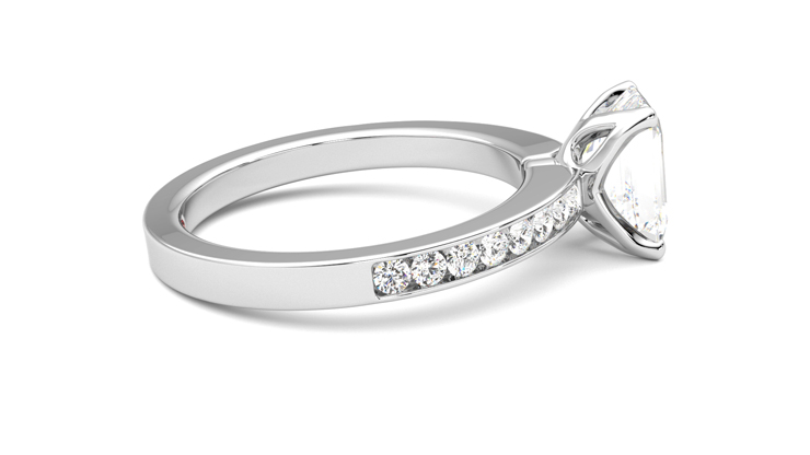 Taylor & Hart Cosmic Emerald Engagement Ring 360 degree image 10