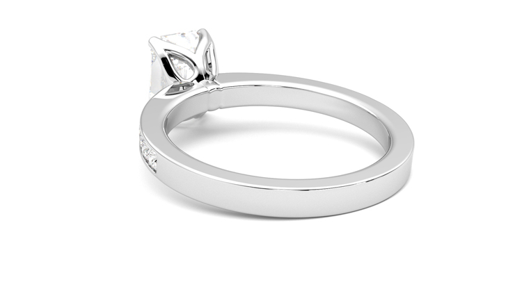 Taylor & Hart Cosmic Emerald Engagement Ring 360 degree image 17