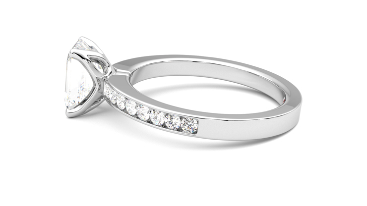 Taylor & Hart Cosmic Emerald Engagement Ring 360 degree image 20