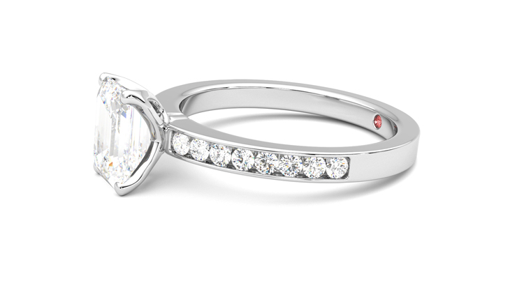 Taylor & Hart Cosmic Emerald Engagement Ring 360 degree image 22
